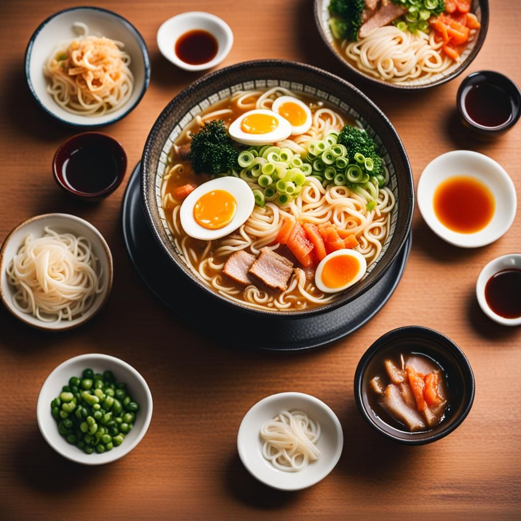 Delicious Japanese Ramen Soup Still Life Photography