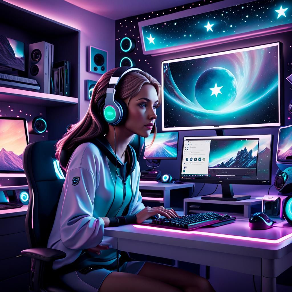 Teenage Bedroom Computer Setup in 2024