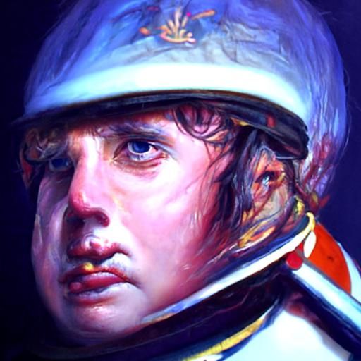 Napoleon Portrait in Oil Painting Style