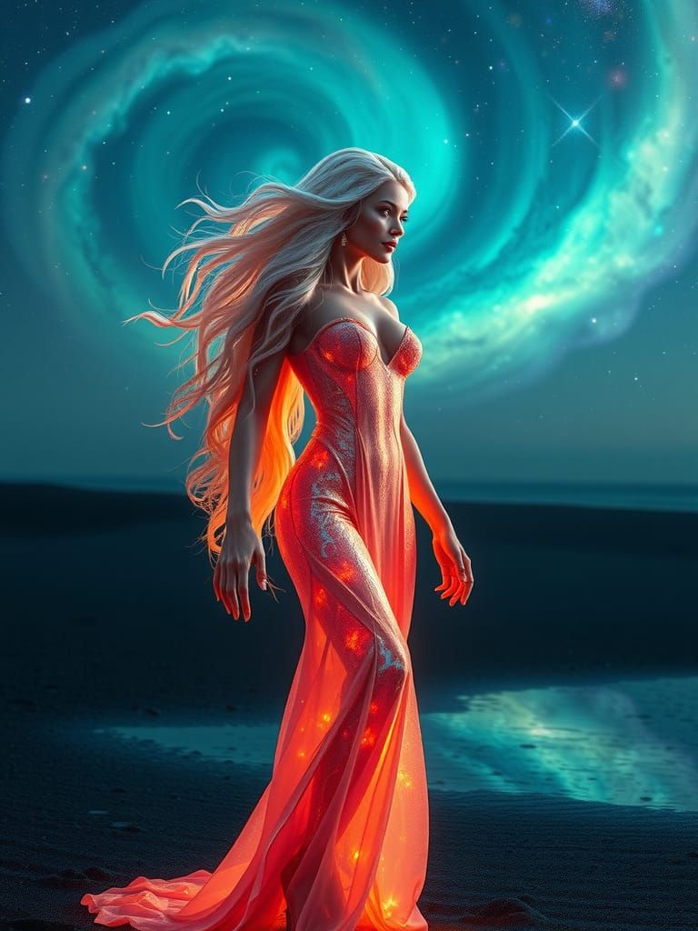 Ethereal Goddess of the Luminous Reef