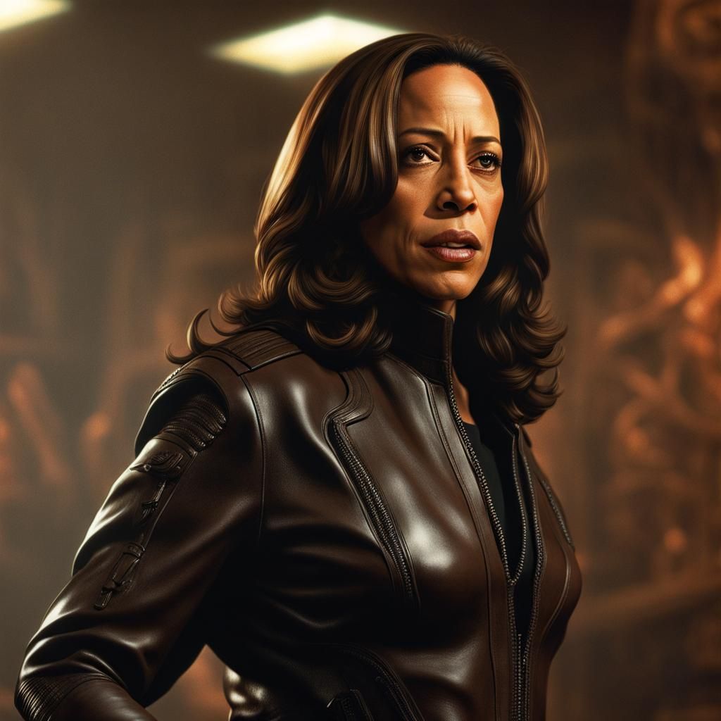 Hyperrealistic Kamala Harris as Alien Resurrection Character