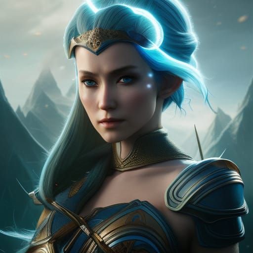 Gothic Snow Elf in Arcane Style