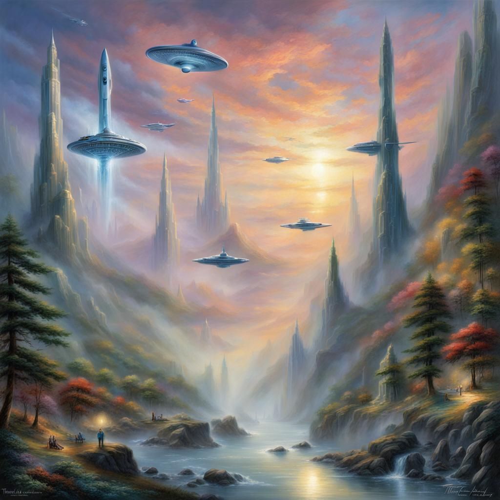 Ethereal Star Trek Scene in Fantasy Style