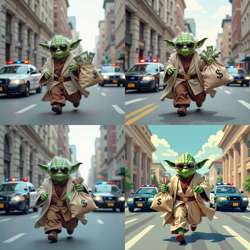 Yoda's Bank Heist: A Pop Art Screen Print