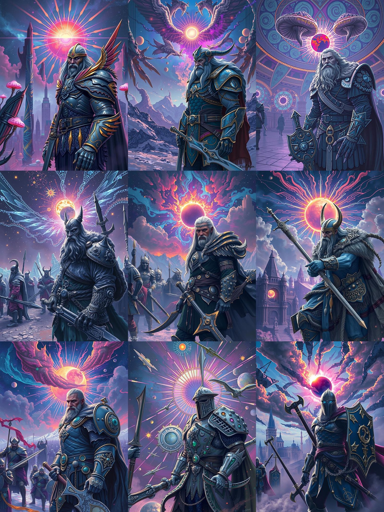 Opalescent Reverse Solar Eclipse in Rococo Neon