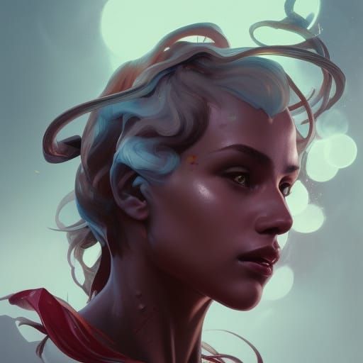 Detailed Portrait of Scorpio in Digital Art Style