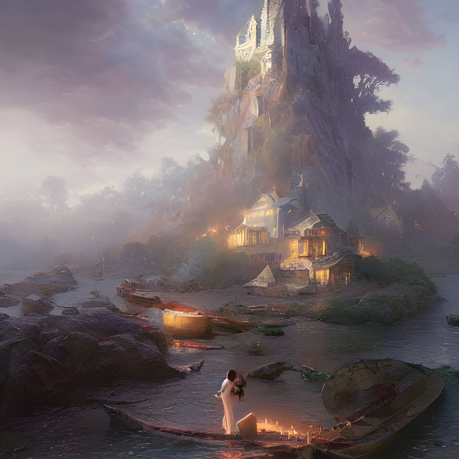 Romantic Embrace in Hyperrealistic Style