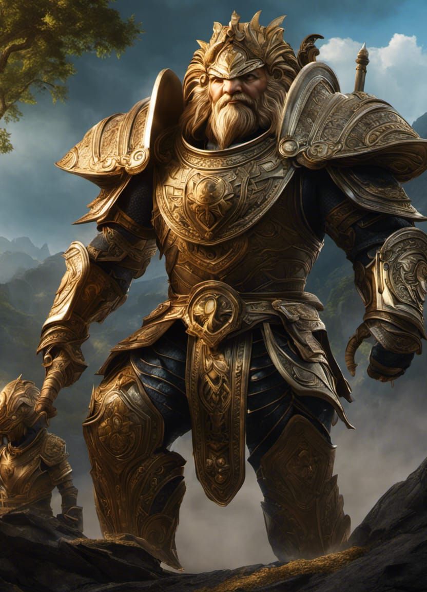 humanoid lion warrior roman gladiator,