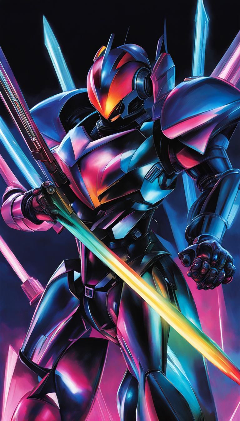 Knight Sabers vs Boomers in Bioluminescent Black Light