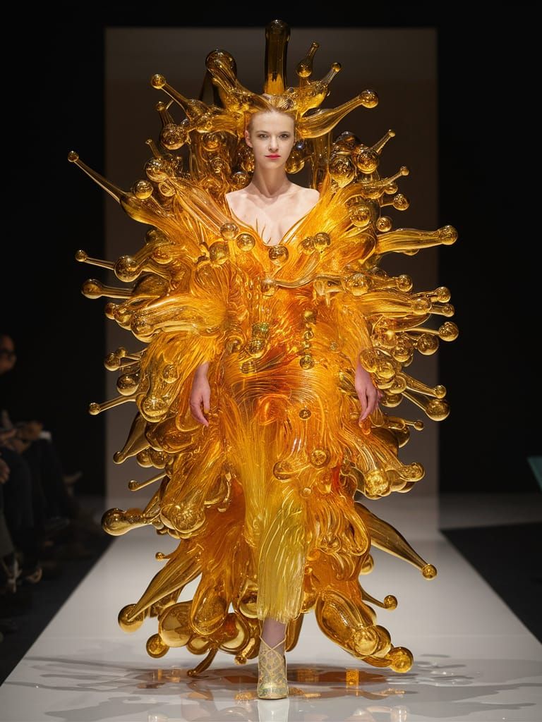 Molten Glass Blobs Dancing in Natural Light