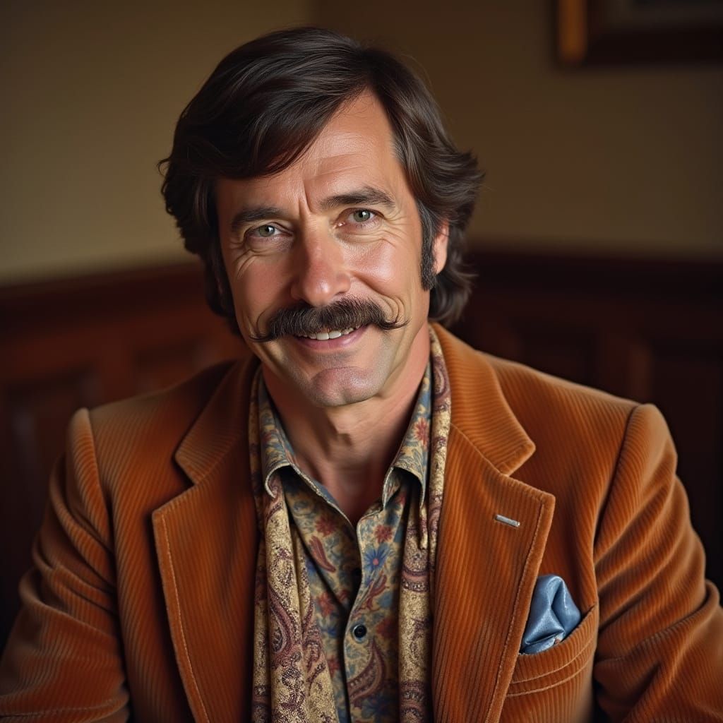 Dashing Gentleman in Timeless Corduroy Suit