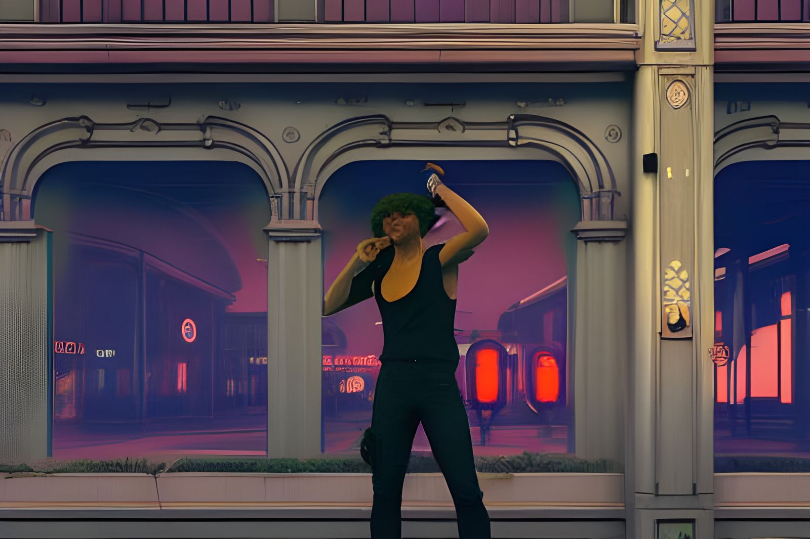 Rockstar Busking in Hopepunk Metropolis