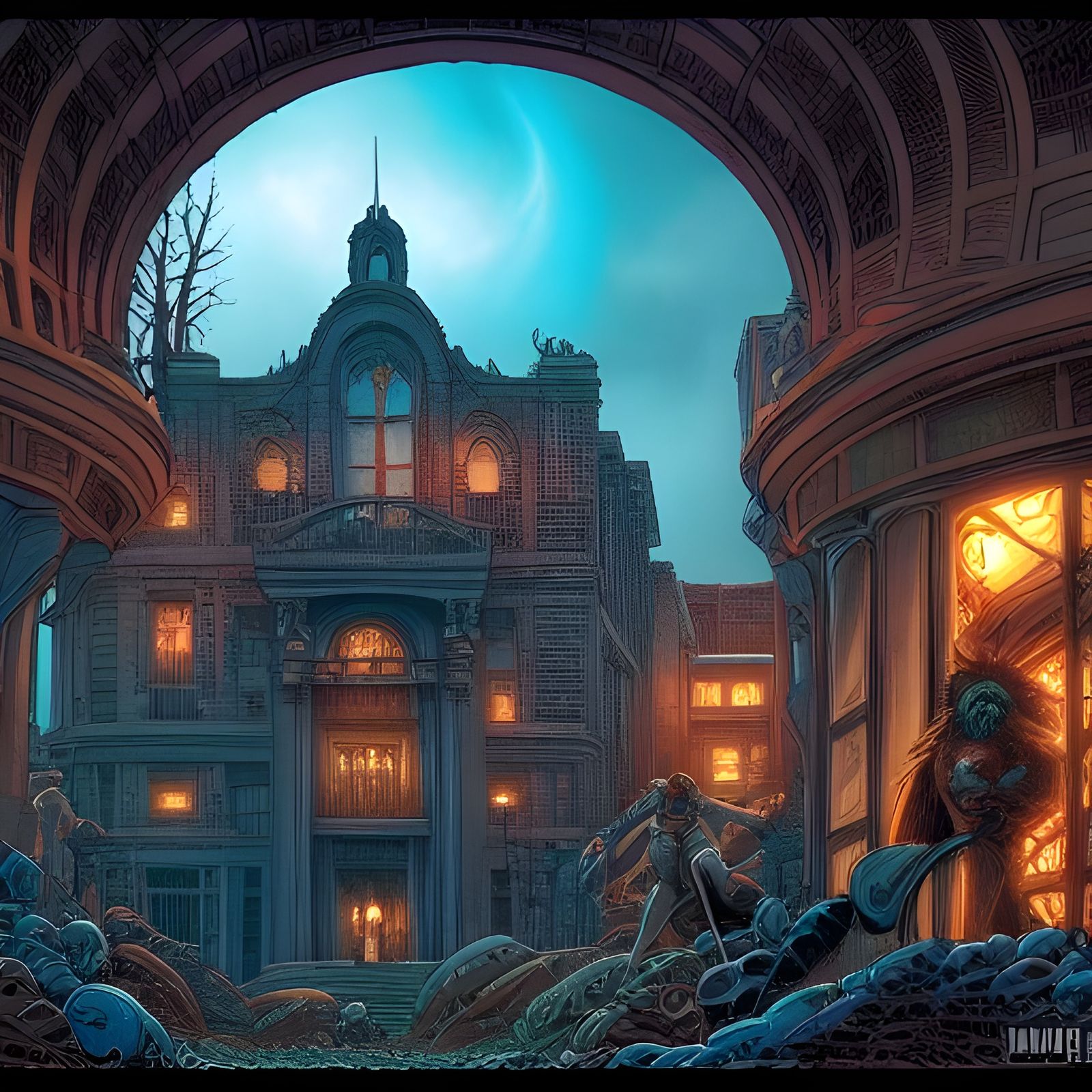 Dynamic Comic Book Art in Digital Matte Painting