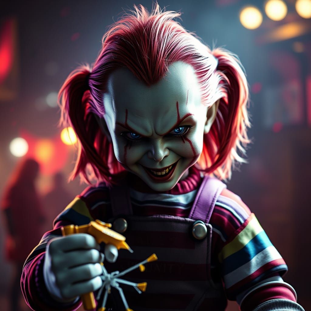 Harley Quinn as Chucky: Dark Fantasy Concept Art