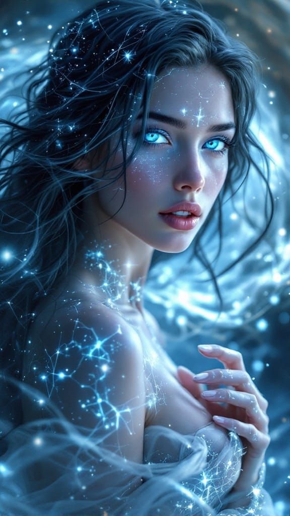 Celestial Goddess with Cosmic Scorpion