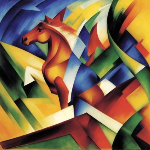 AI Realization of Franz Marc Painting Style