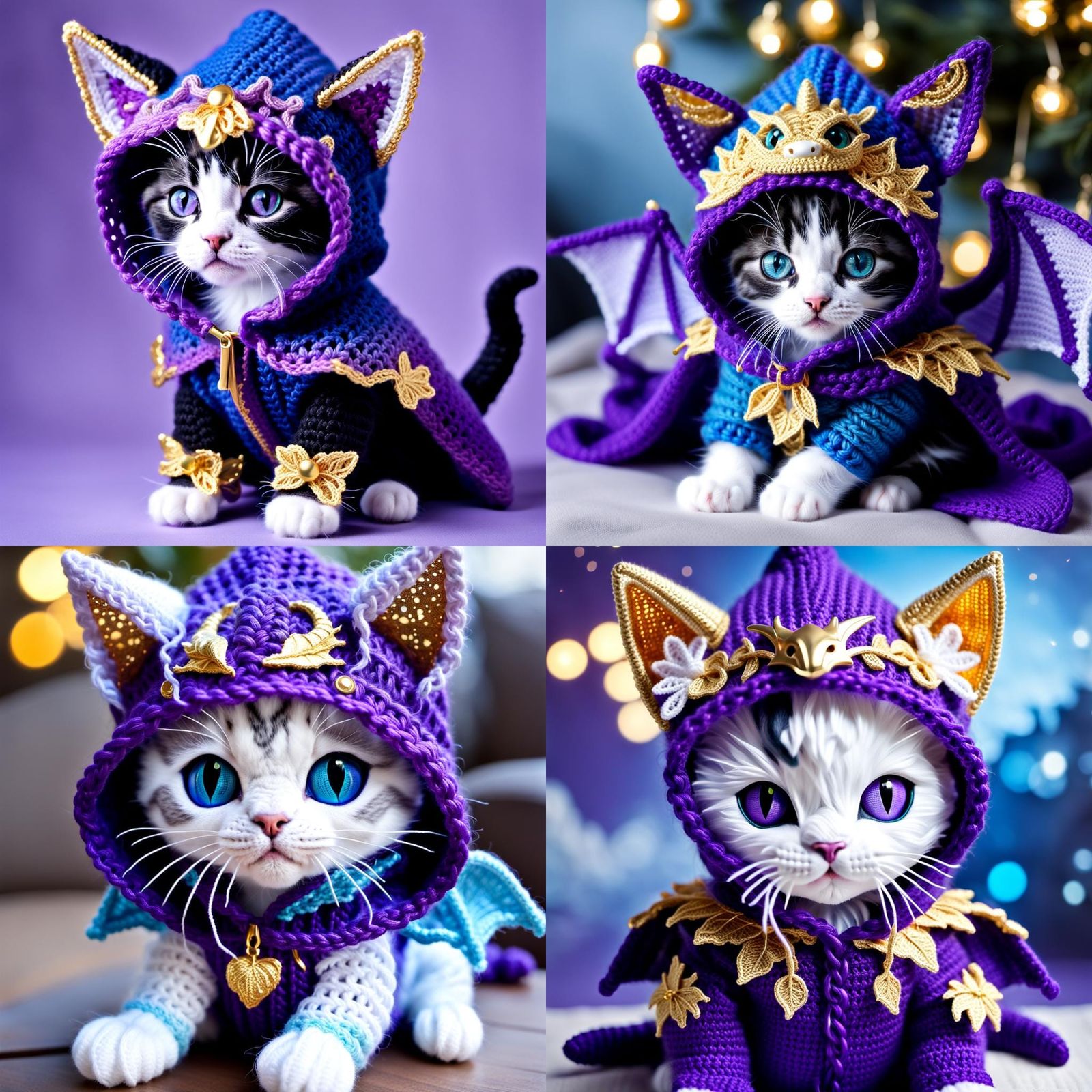 Kitten Cosplay: Dragon Costume in Forest Setting