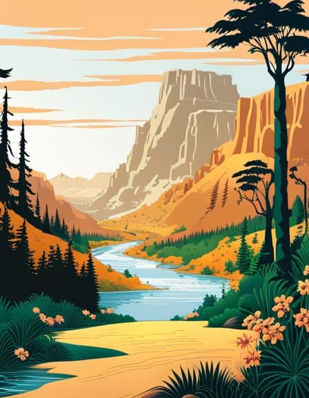 Abram's Expedition: A Vector Art Illustration