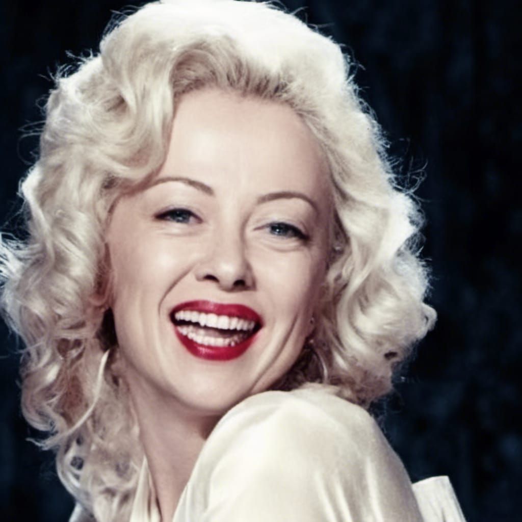 Glamorous Platinum Blonde in Hollywood Style