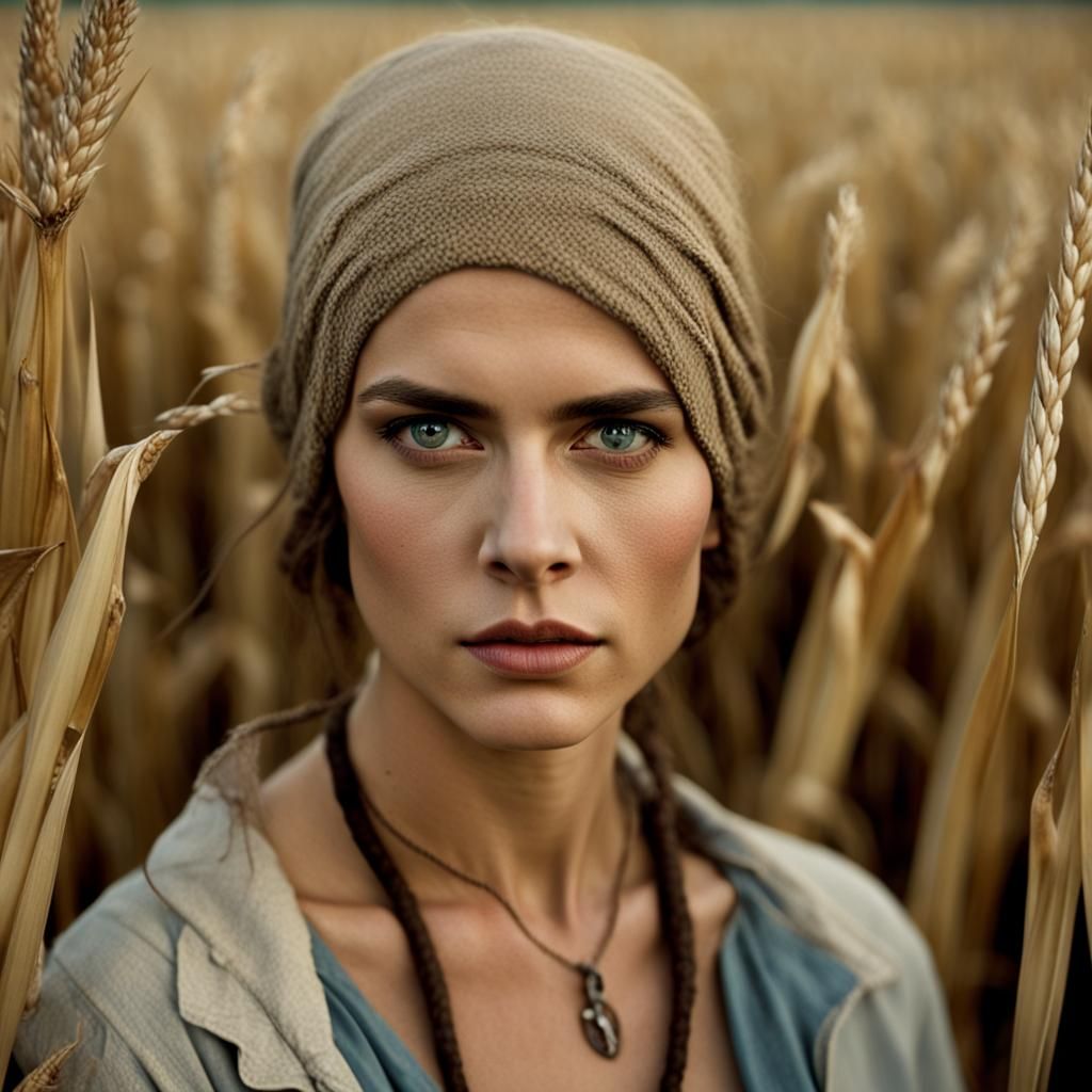 Nancy Downs Portrait in Cornfield, Professional Photography