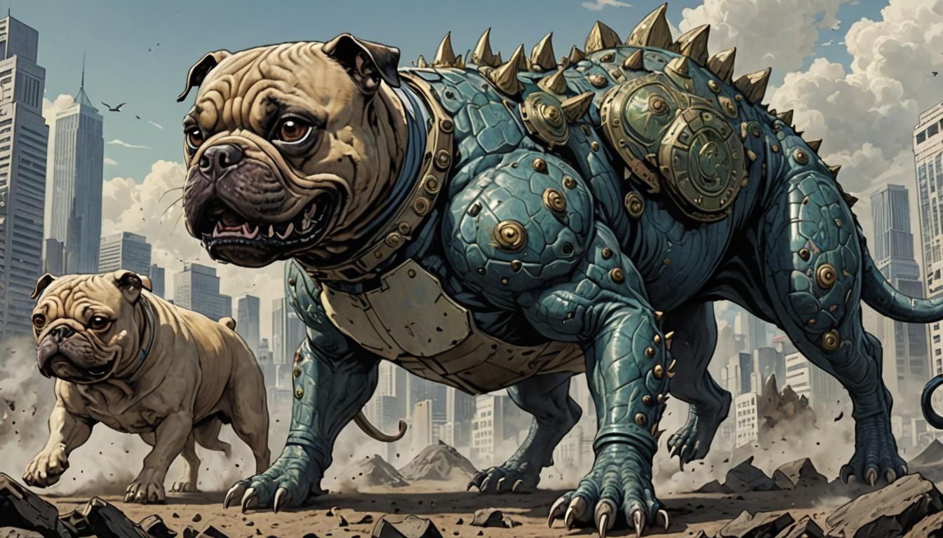 Kaiju Pitbull and Pug Play Magic: The Gathering