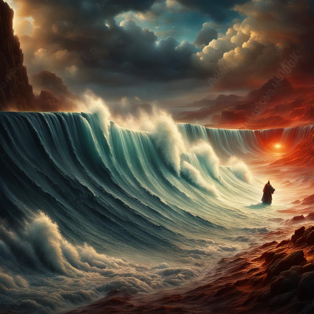 Moses Parting the Red Sea: Epic Biblical Scene