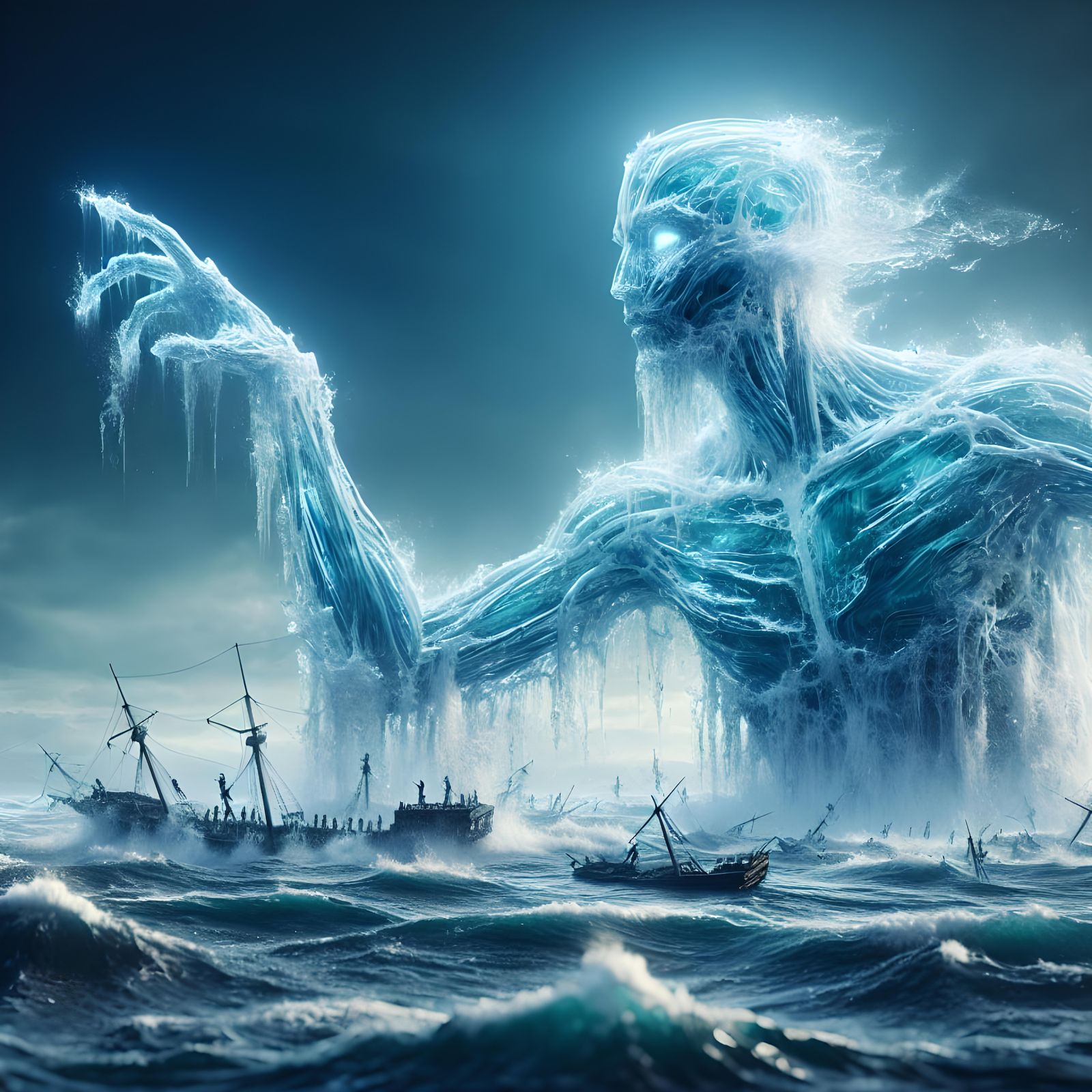 Titanic Water Deity Dominates the Ocean