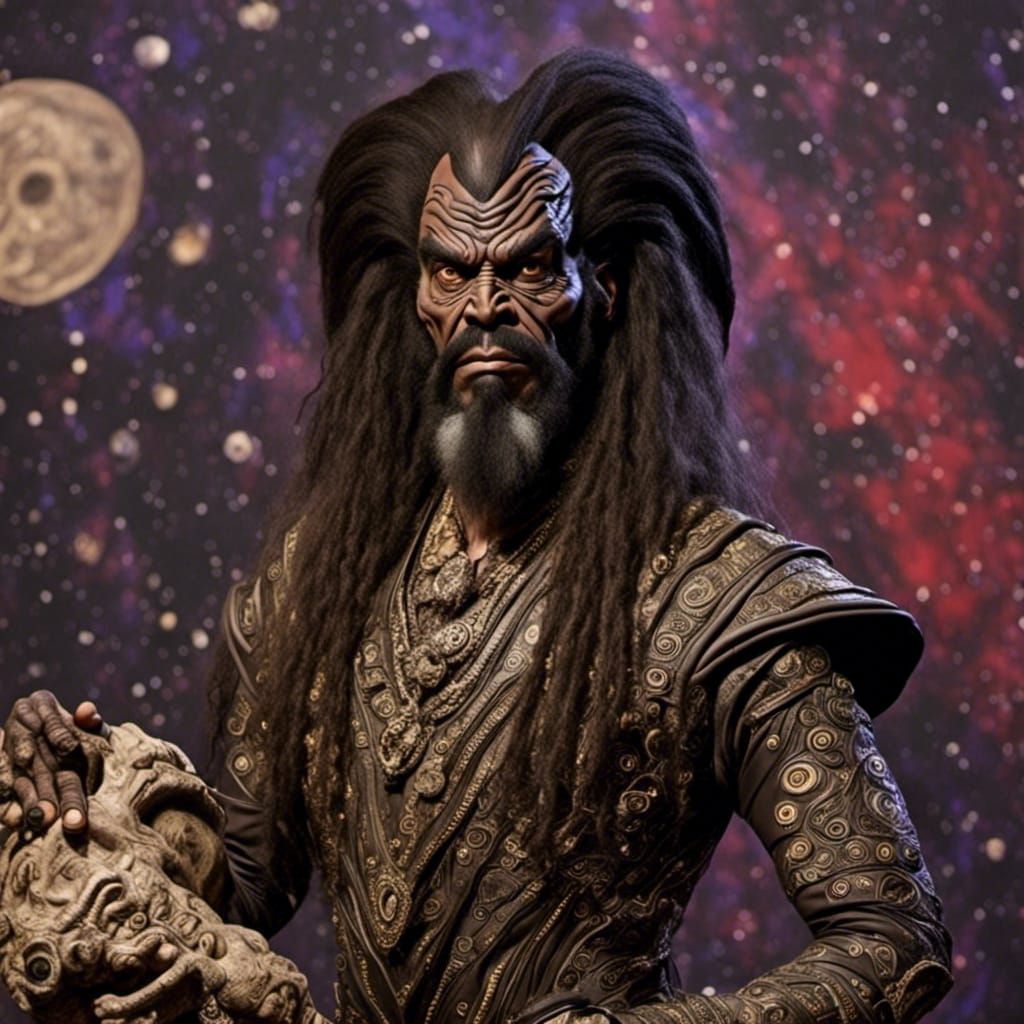 Klingon Warrior in Hexen Hollow Fantasy Landscape