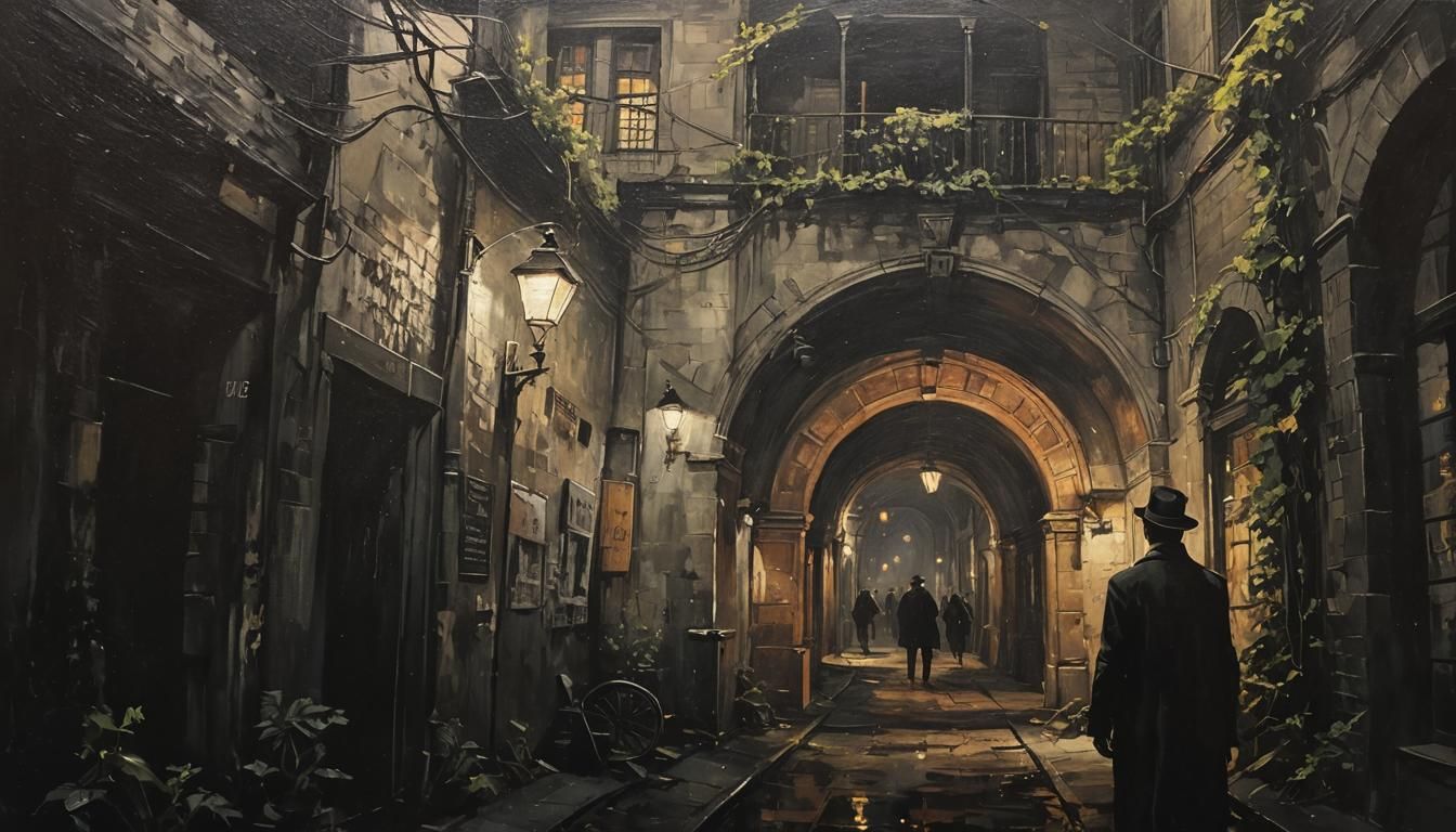 Noir Night Alley: Secrets and Danger