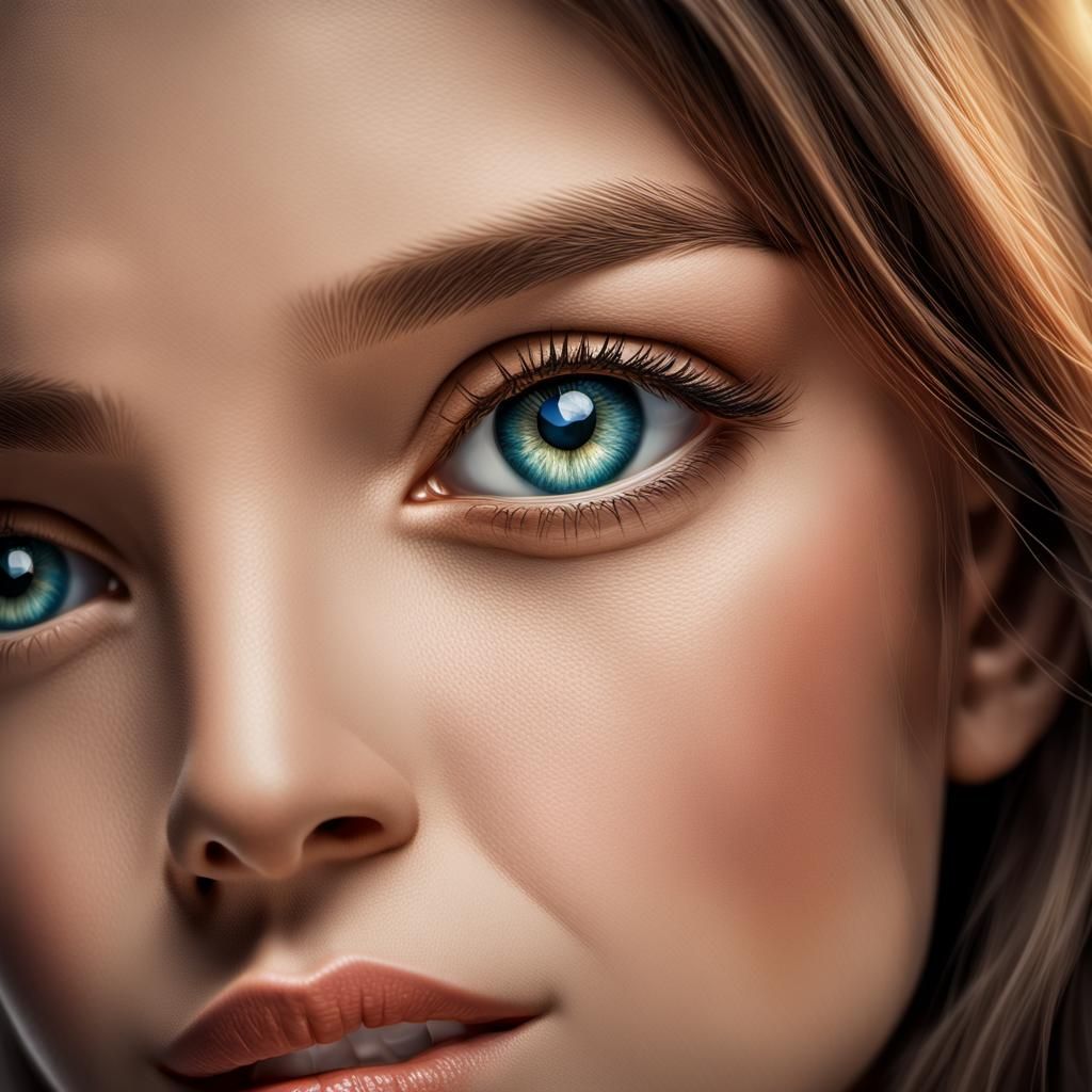 Detailed HDR Portrait of a Beautiful Woman