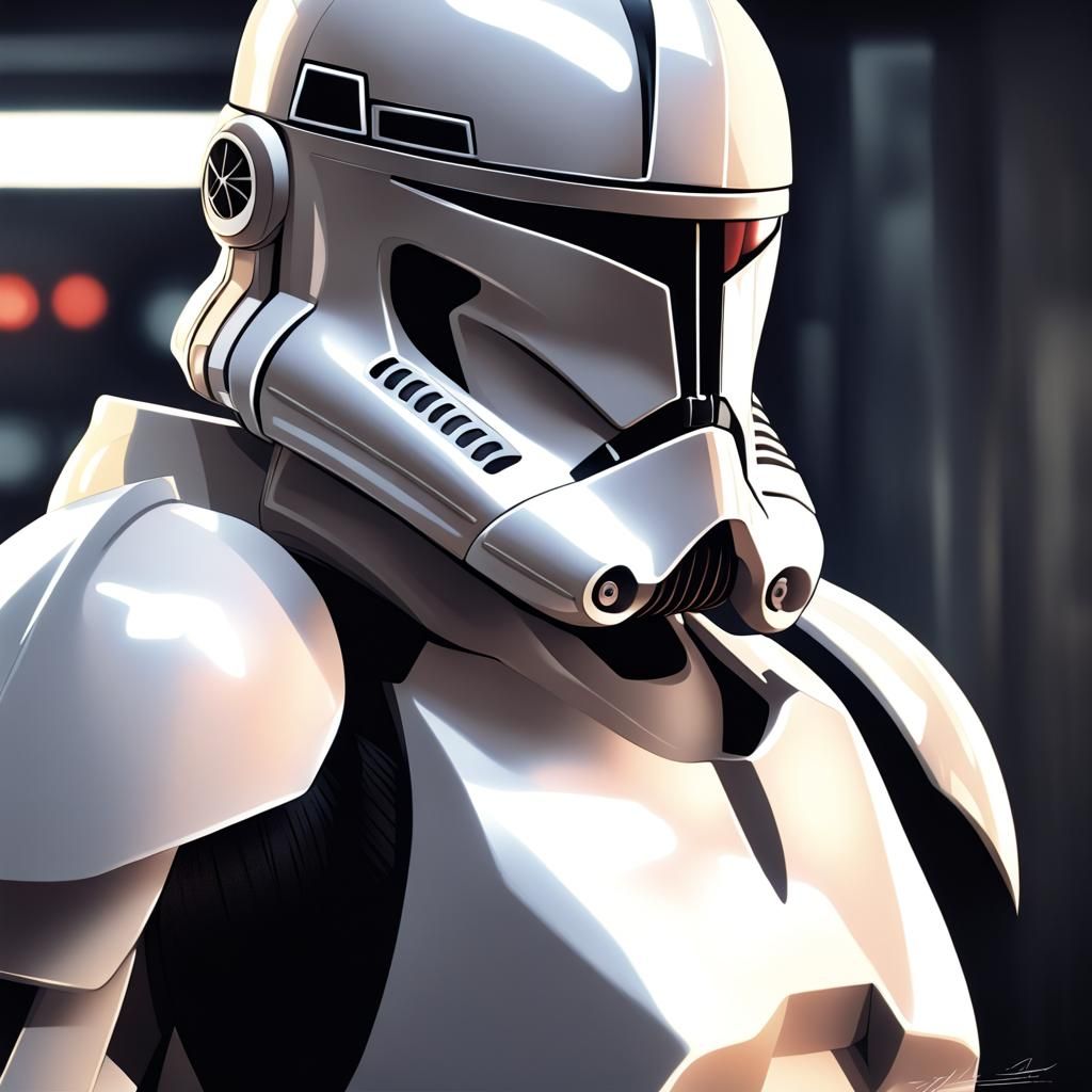 Clone Trooper Star Wars in Anime Style