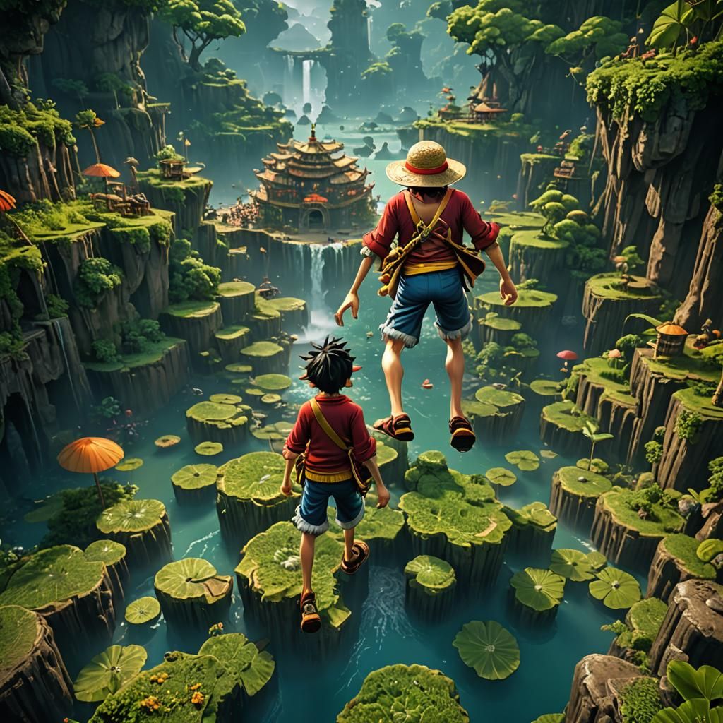 Detailed Matte Painting of Luffy in 8K Resolution