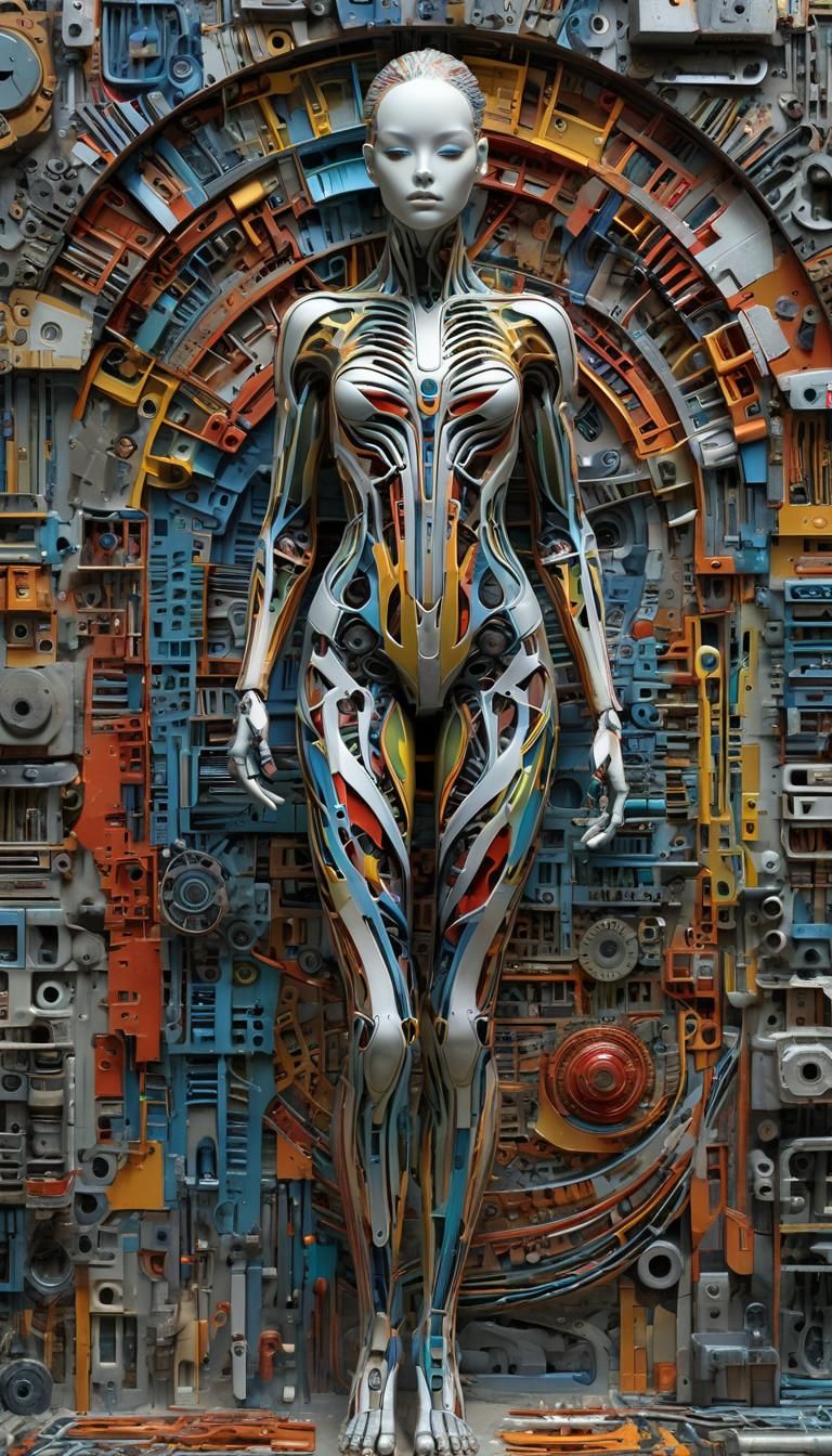 Mechanical Futurism Masterpiece with Delicate, Sharp Details...