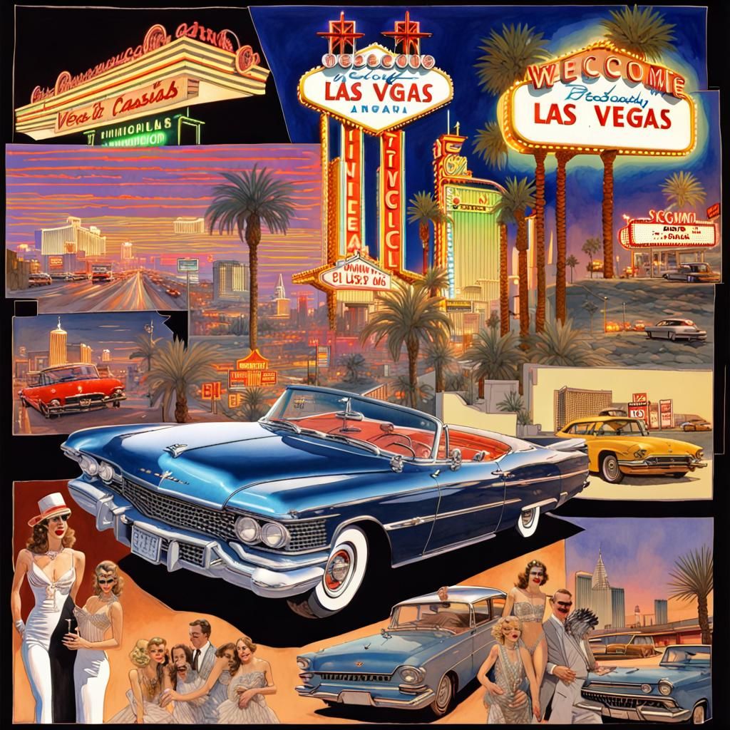 Vintage Las Vegas Glamour in Art Deco Style