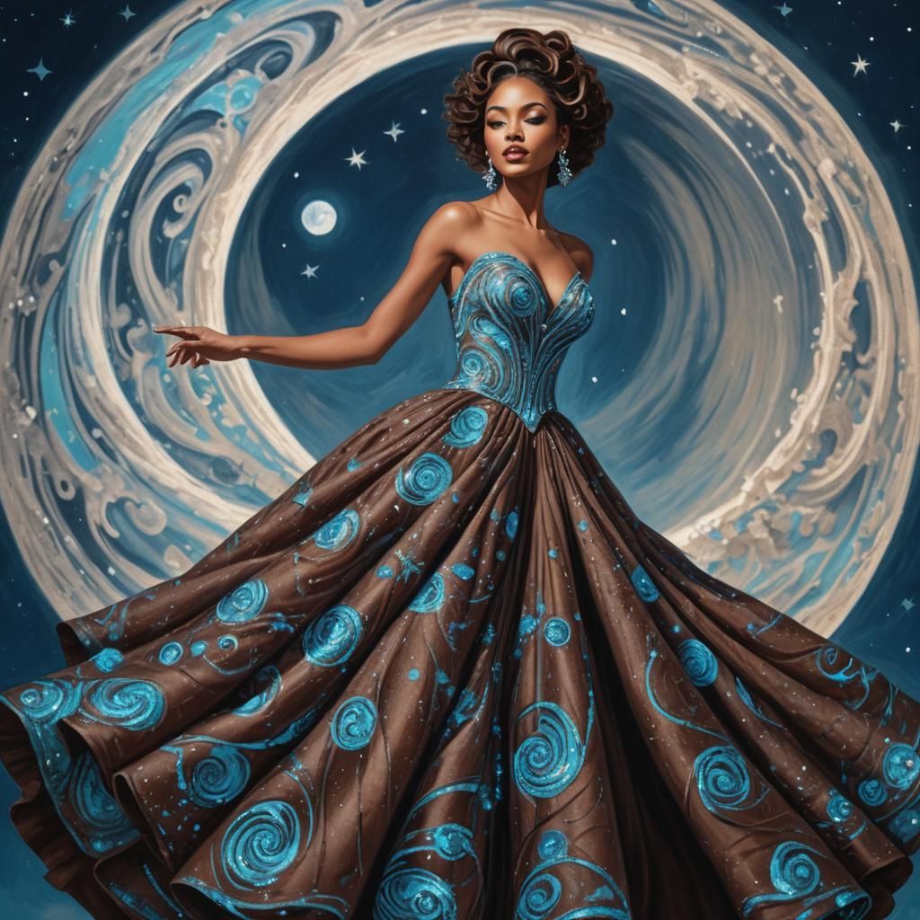 Neon Ballgown Dance Under the Blue Moon