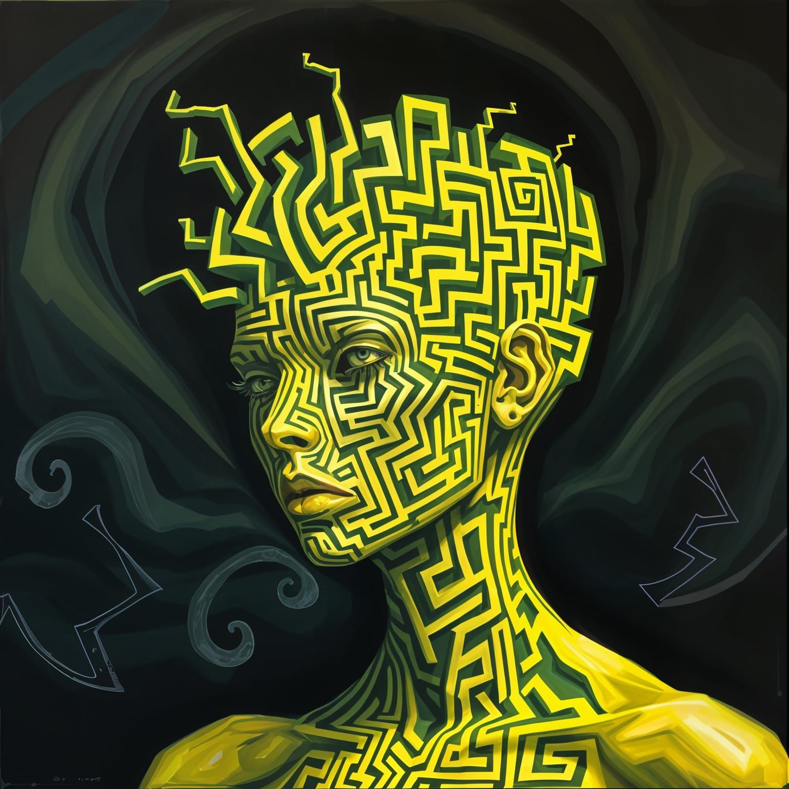 Cyberpunk Fashion Model Enters Labyrinthine Runway