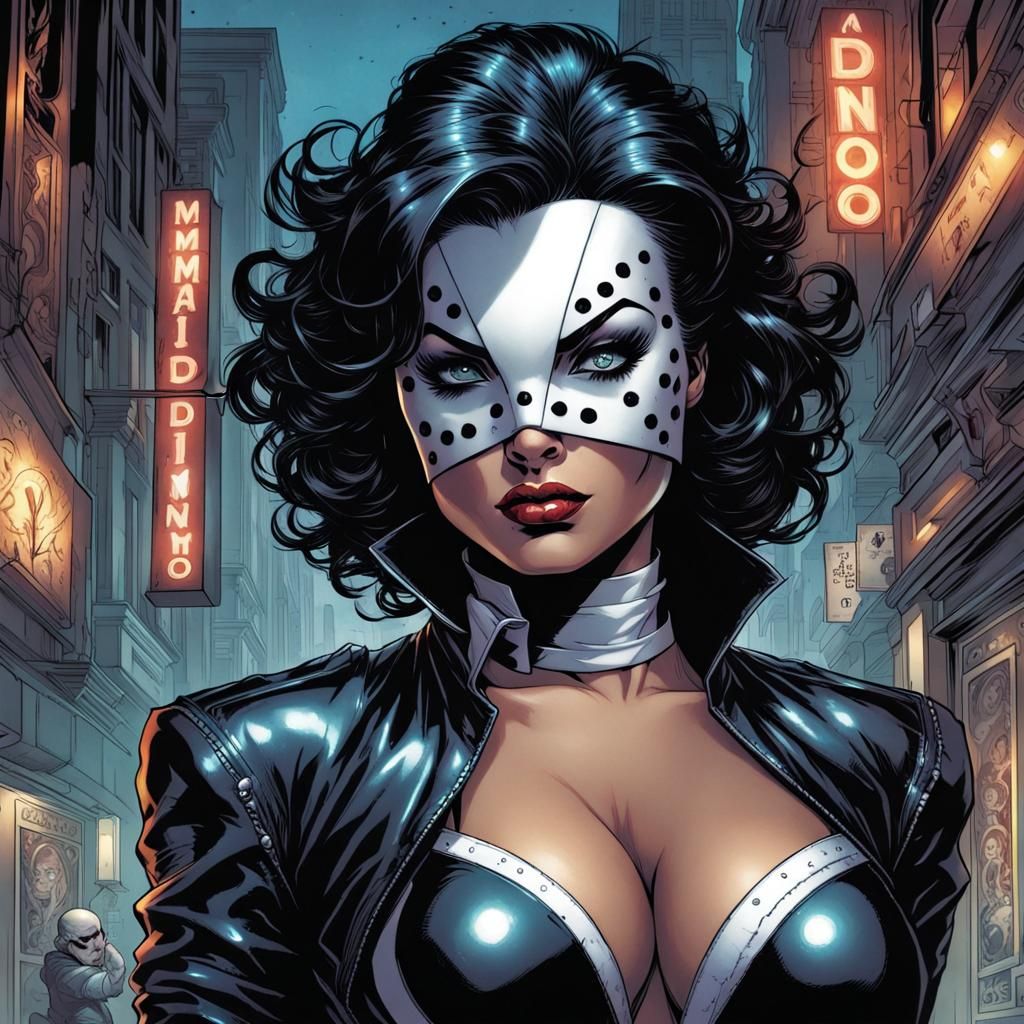 Comic Book Art Portrait of Madame Domino