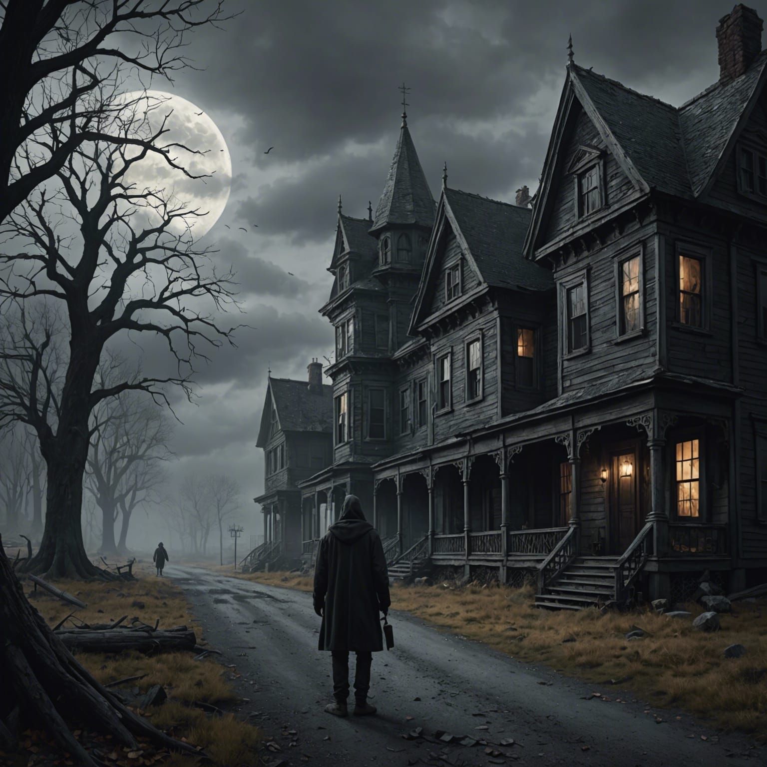 Scary Solitude: A Detailed Matte Painting