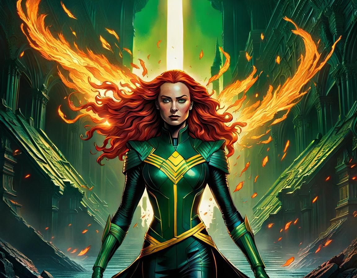 Marvel's Dark Phoenix: A Detailed Digital Portrait
