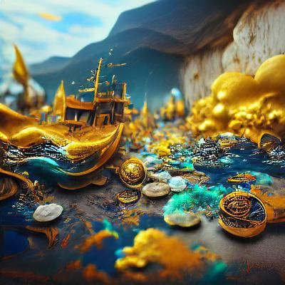 Ocean of Treasure in Fantastical Concept Art