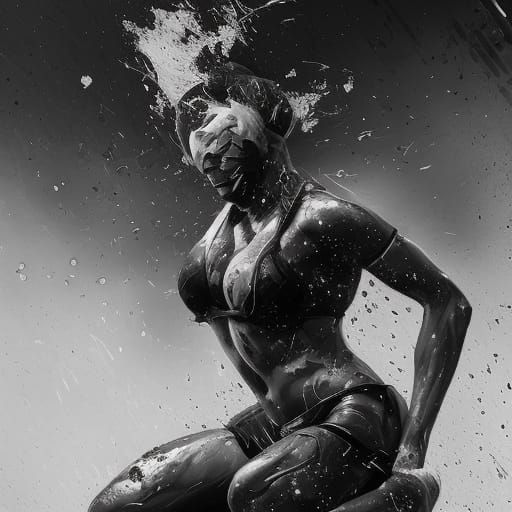 Hyperrealistic Student Portrait in Splash Art Style