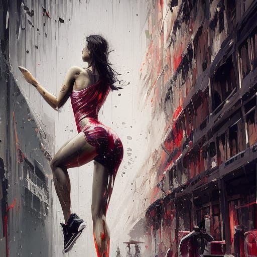 Uniformed Student Portrait in Hyperrealistic Splash Art