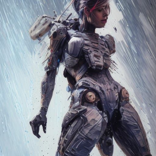 Hyperrealistic Student Portrait in Splash Art Style