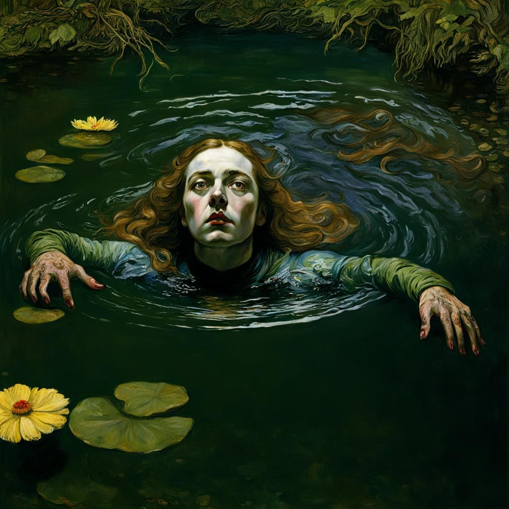Gigerian Lovecraftian Nightmare: Millais' Ophelia Reimagined