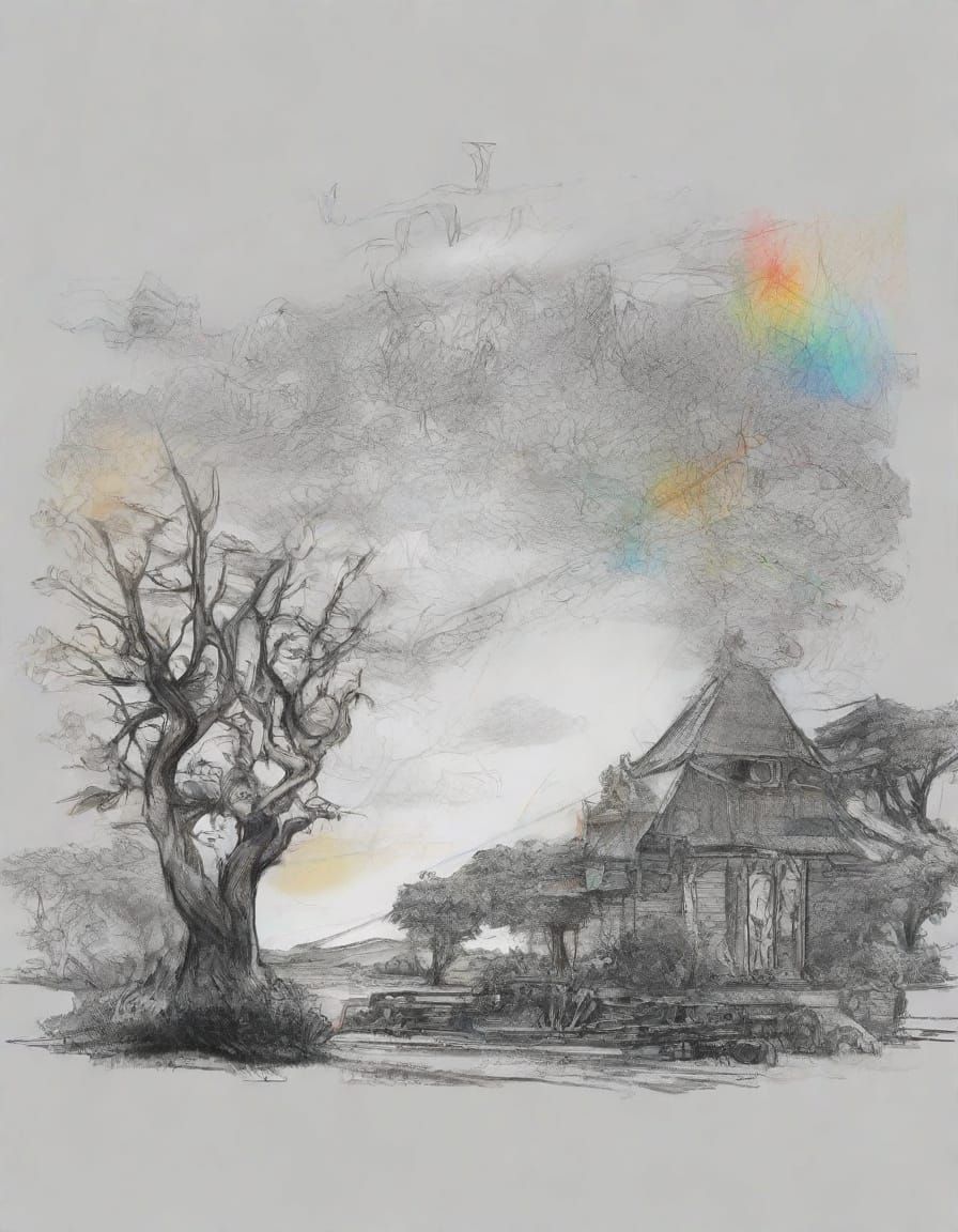 AI Transforms Photo into Artistic Drawing