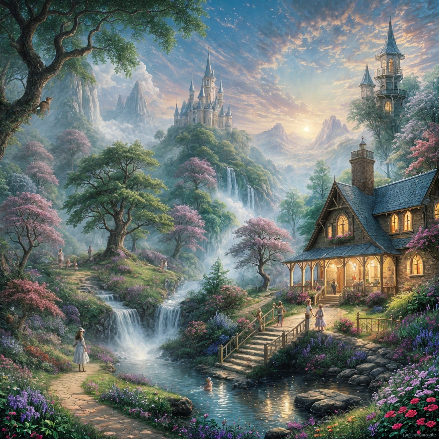 Ethereal Picnic in Neverland, Fantasy Art