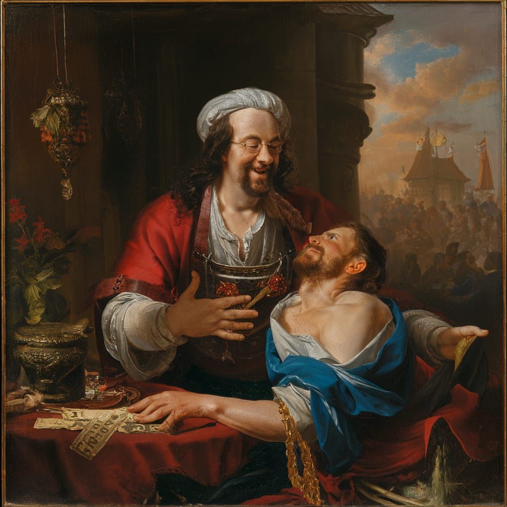 Old Artwork The servant and His Master