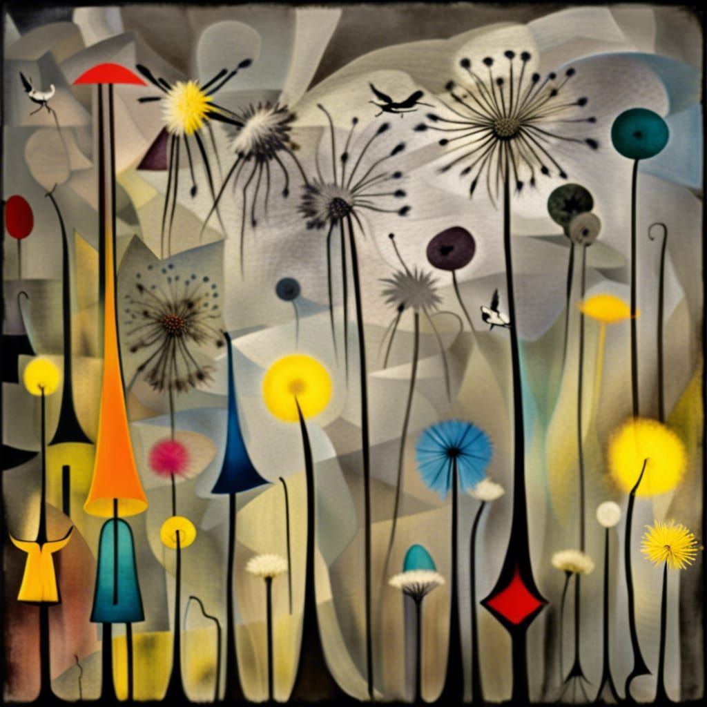 Fairies Making Wishes in Dandelion Dreamscape