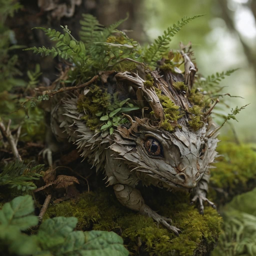 Hyperdetailed Forest Creature in Natural Setting