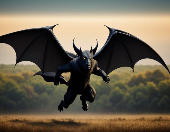 Mysterious Jersey Devil Takes Flight in Moonlit Fields